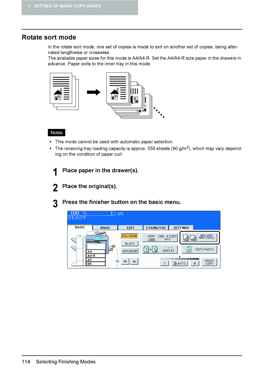 Toshiba e-STUDIO2500c/3500c/3510c manual Rotate sort mode 