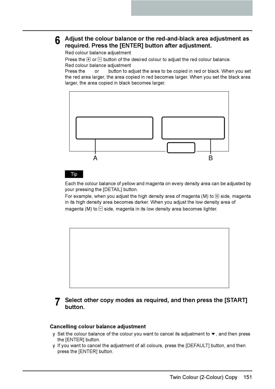 Toshiba e-STUDIO2500c/3500c/3510c manual Cancelling colour balance adjustment 