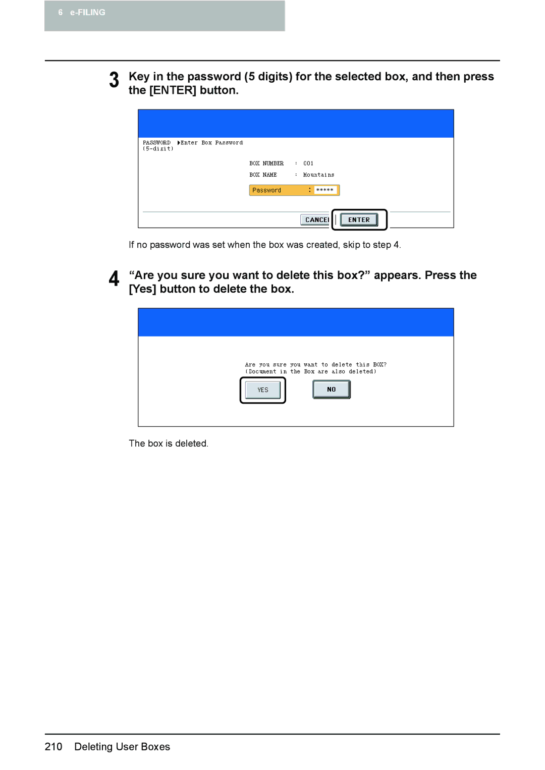 Toshiba e-STUDIO2500c/3500c/3510c manual Box is deleted 