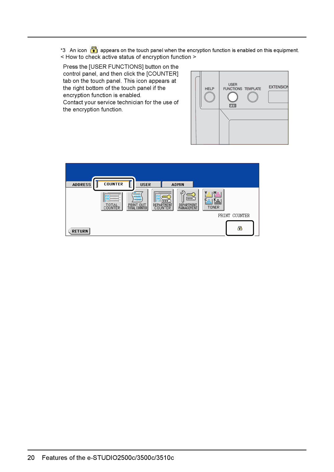 Toshiba e-STUDIO2500c/3500c/3510c manual An icon 