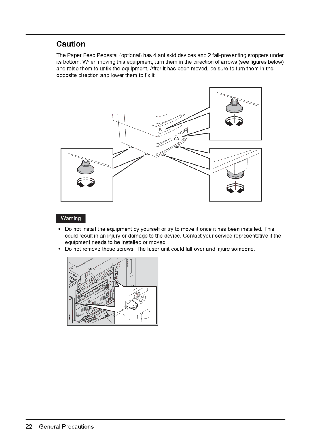 Toshiba e-STUDIO2500c/3500c/3510c manual General Precautions 