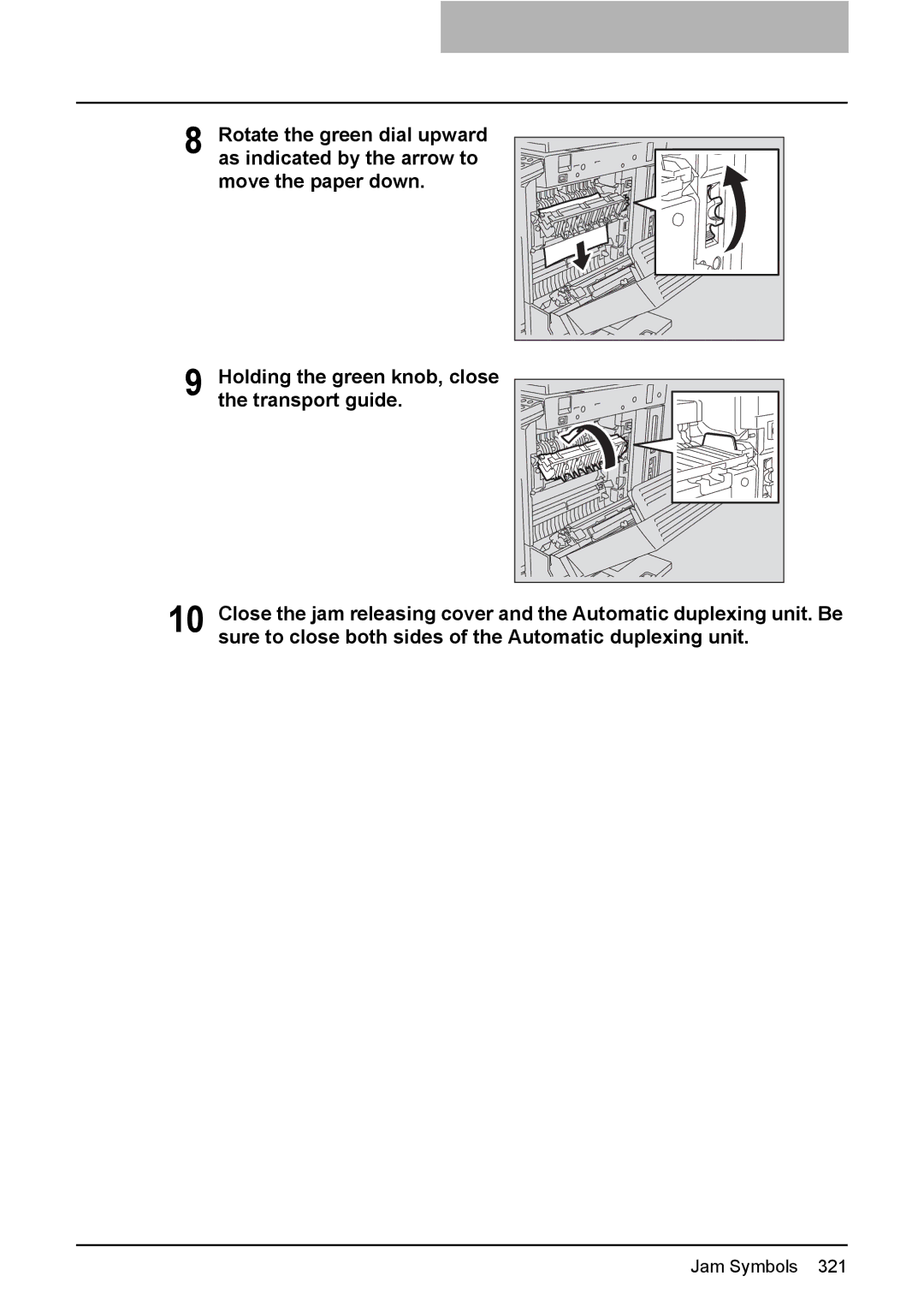 Toshiba e-STUDIO2500c/3500c/3510c manual Jam Symbols 