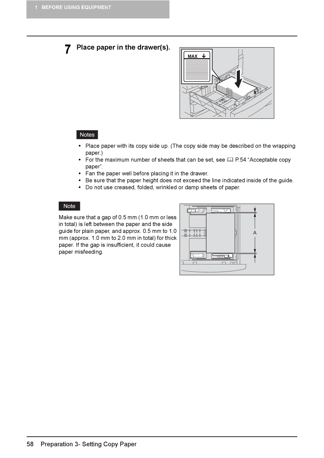 Toshiba e-STUDIO2500c/3500c/3510c manual Place paper in the drawers 