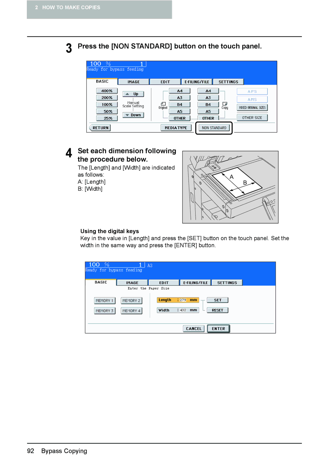 Toshiba e-STUDIO2500c/3500c/3510c manual Using the digital keys 