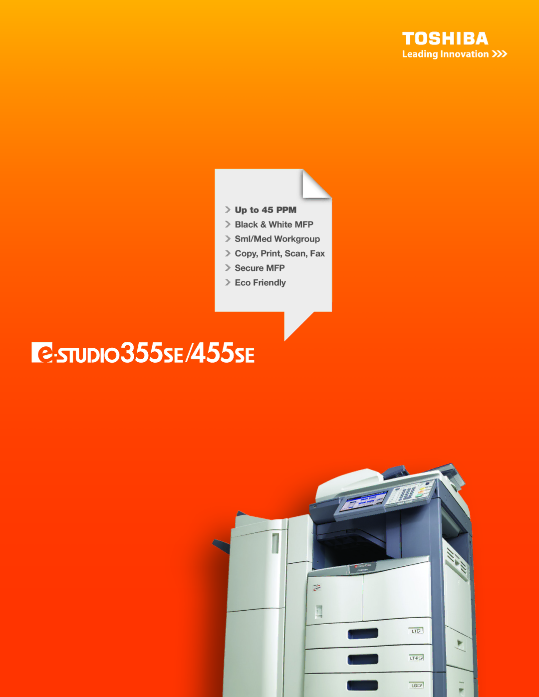 Toshiba e-STUDIO355SE/455SE manual 