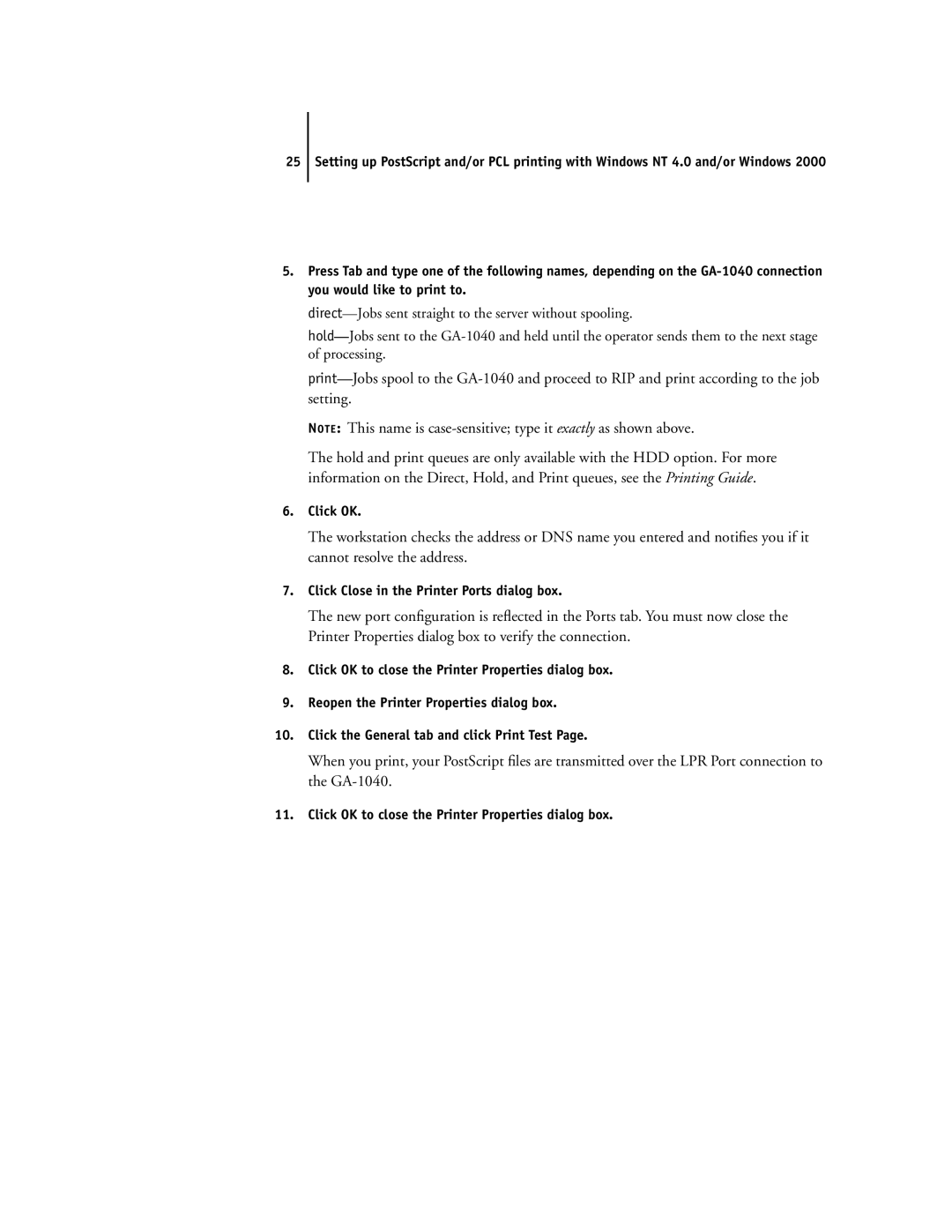 Toshiba e Studio45/35 manual Click Close in the Printer Ports dialog box 