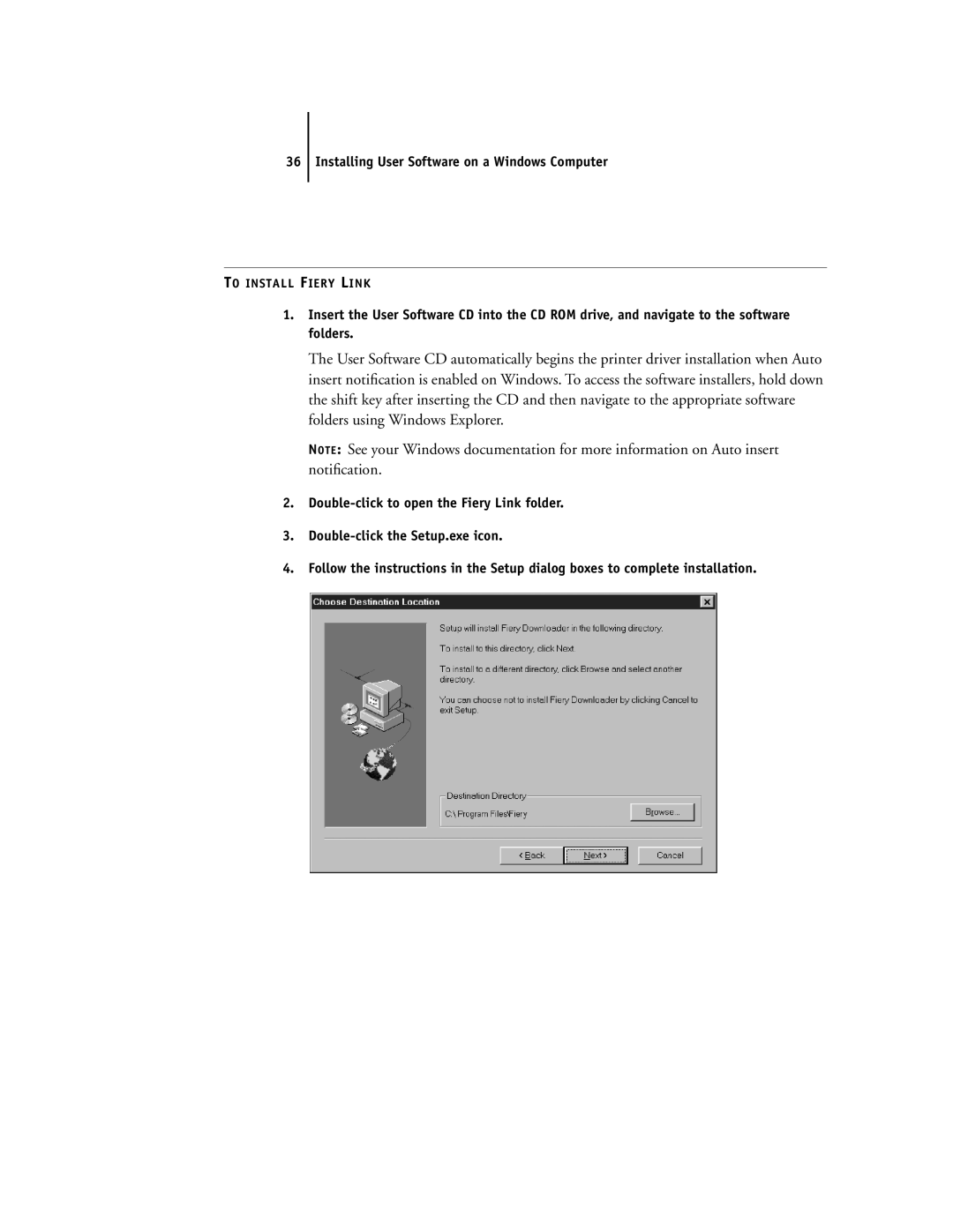 Toshiba e Studio45/35 manual To Install Fiery Link 