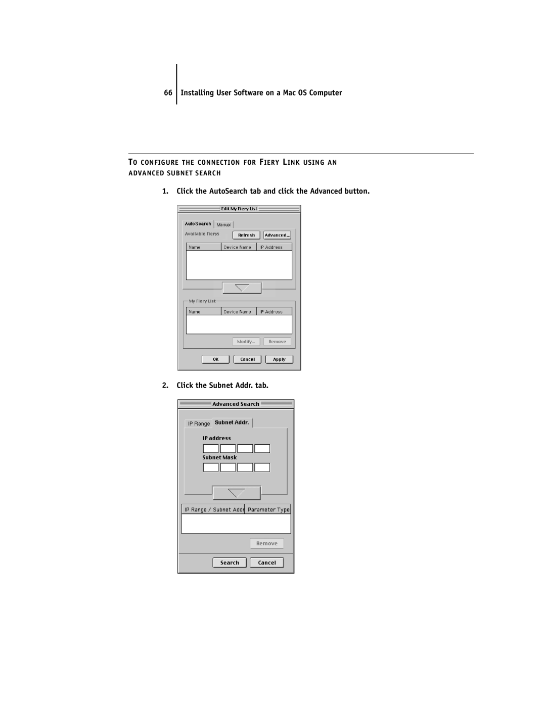 Toshiba e Studio45/35 manual Installing User Software on a Mac OS Computer 