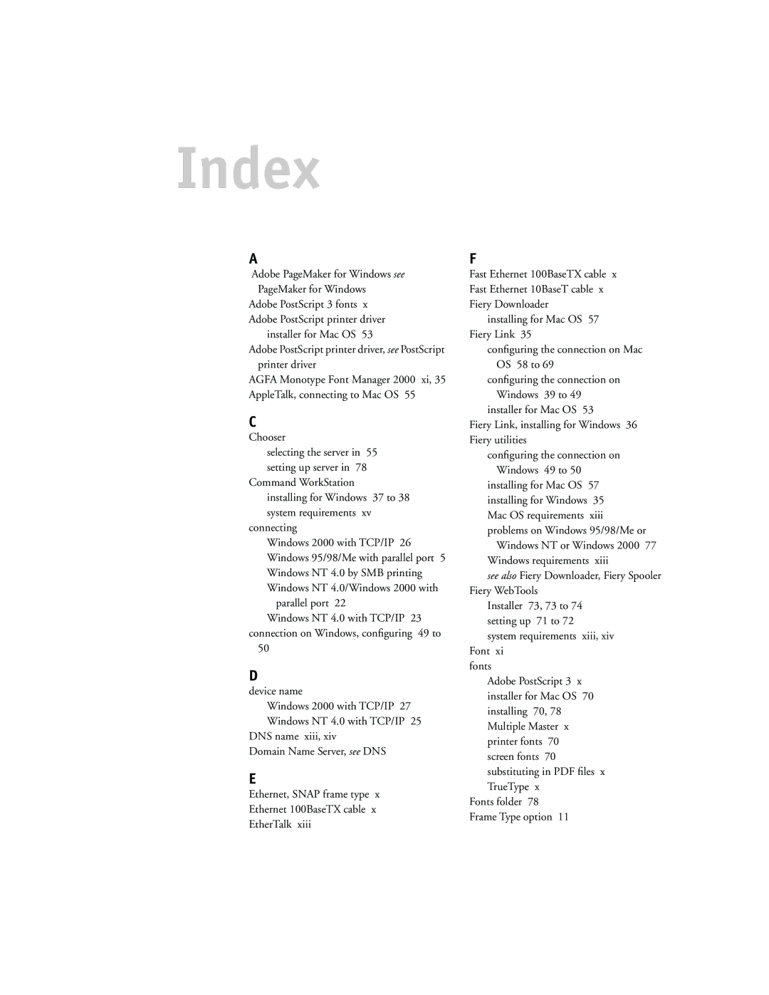 Toshiba e Studio45/35 manual Index 