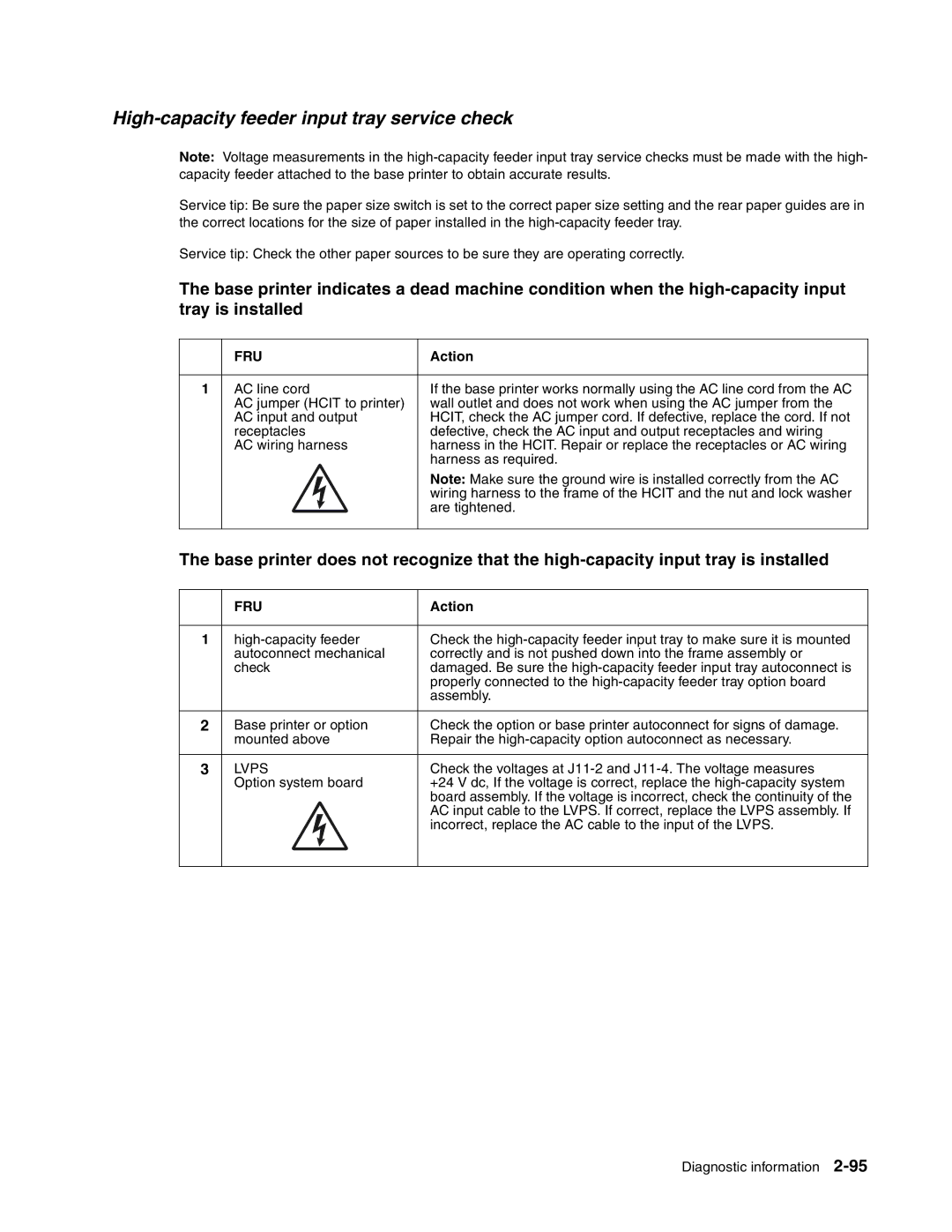 Toshiba e-STUDIO500P manual High-capacity feeder input tray service check 