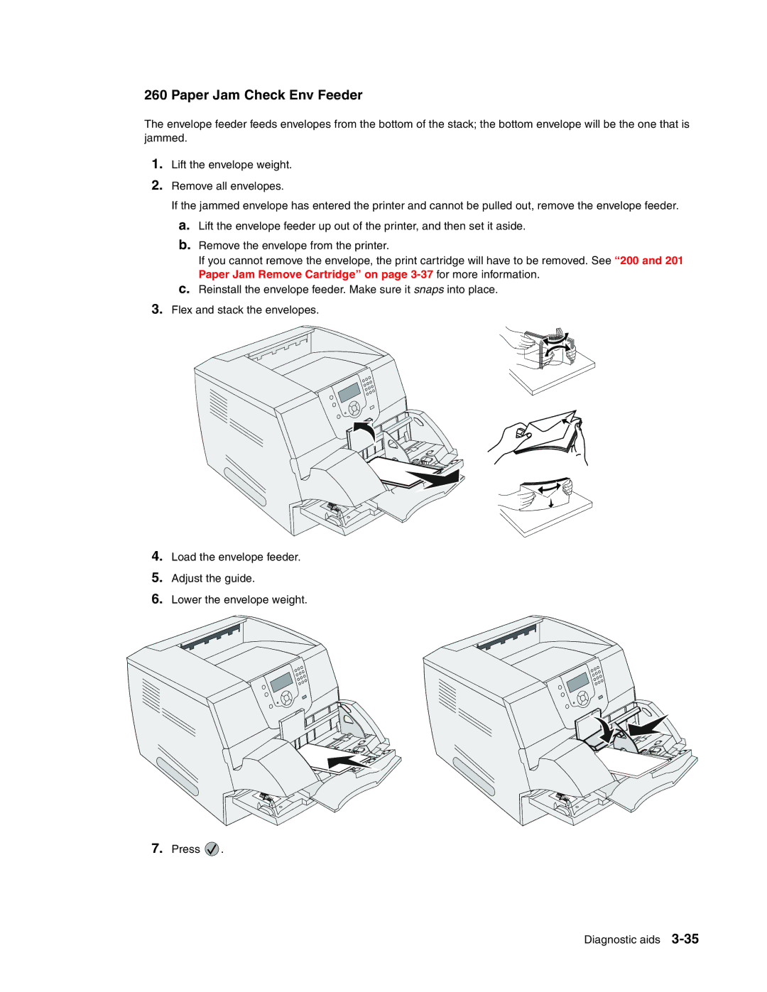 Toshiba e-STUDIO500P manual Paper Jam Check Env Feeder 