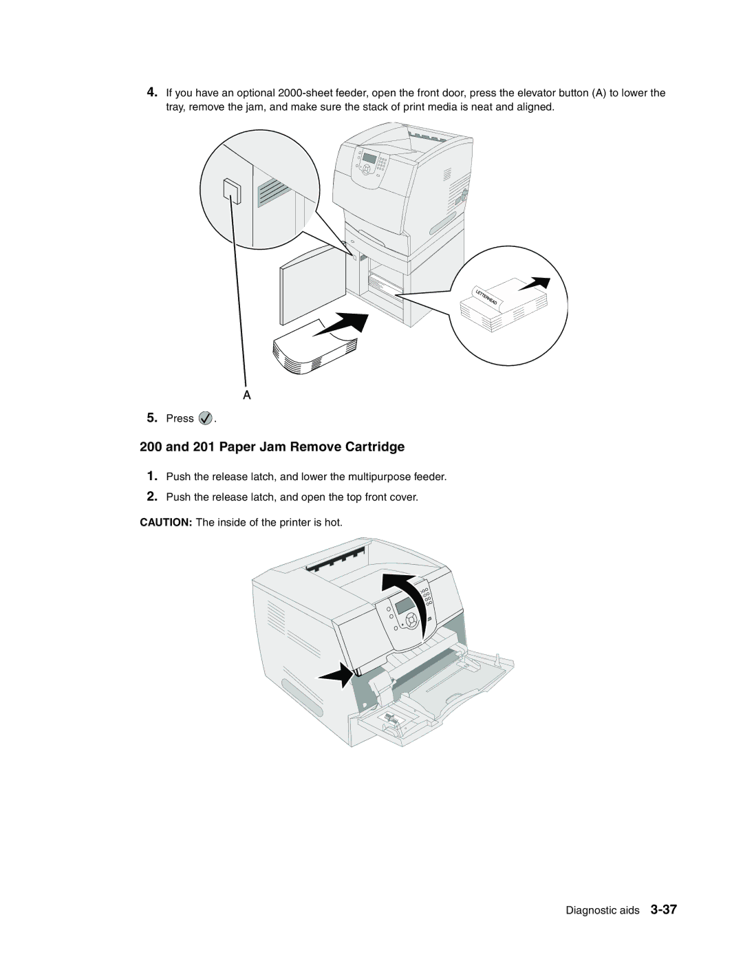 Toshiba e-STUDIO500P manual Paper Jam Remove Cartridge 