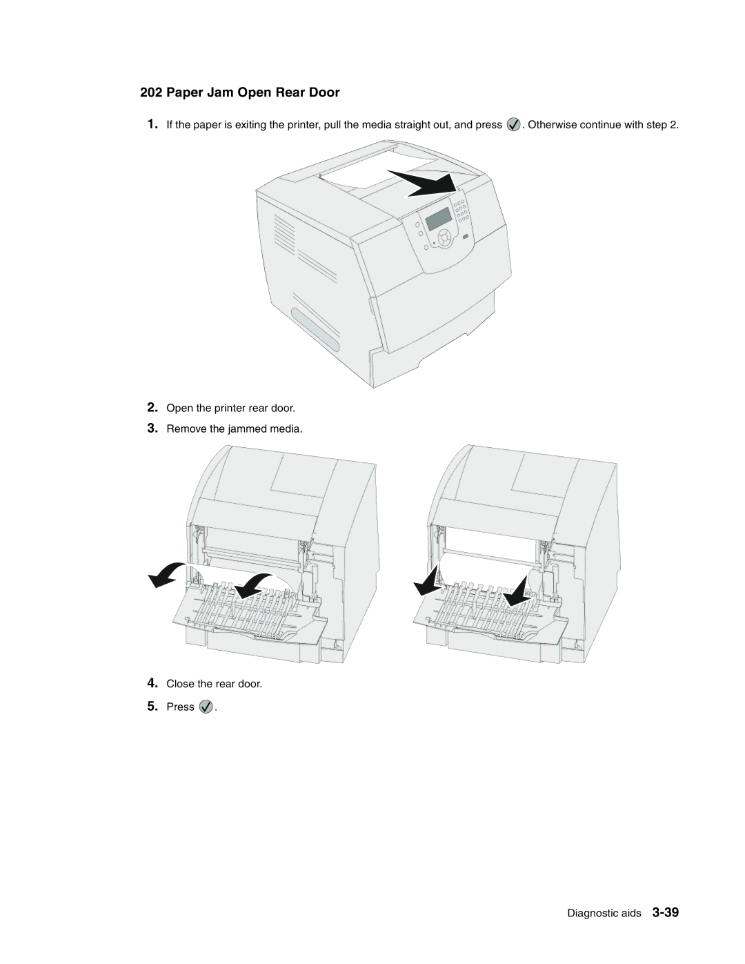 Toshiba e-STUDIO500P manual Paper Jam Open Rear Door 