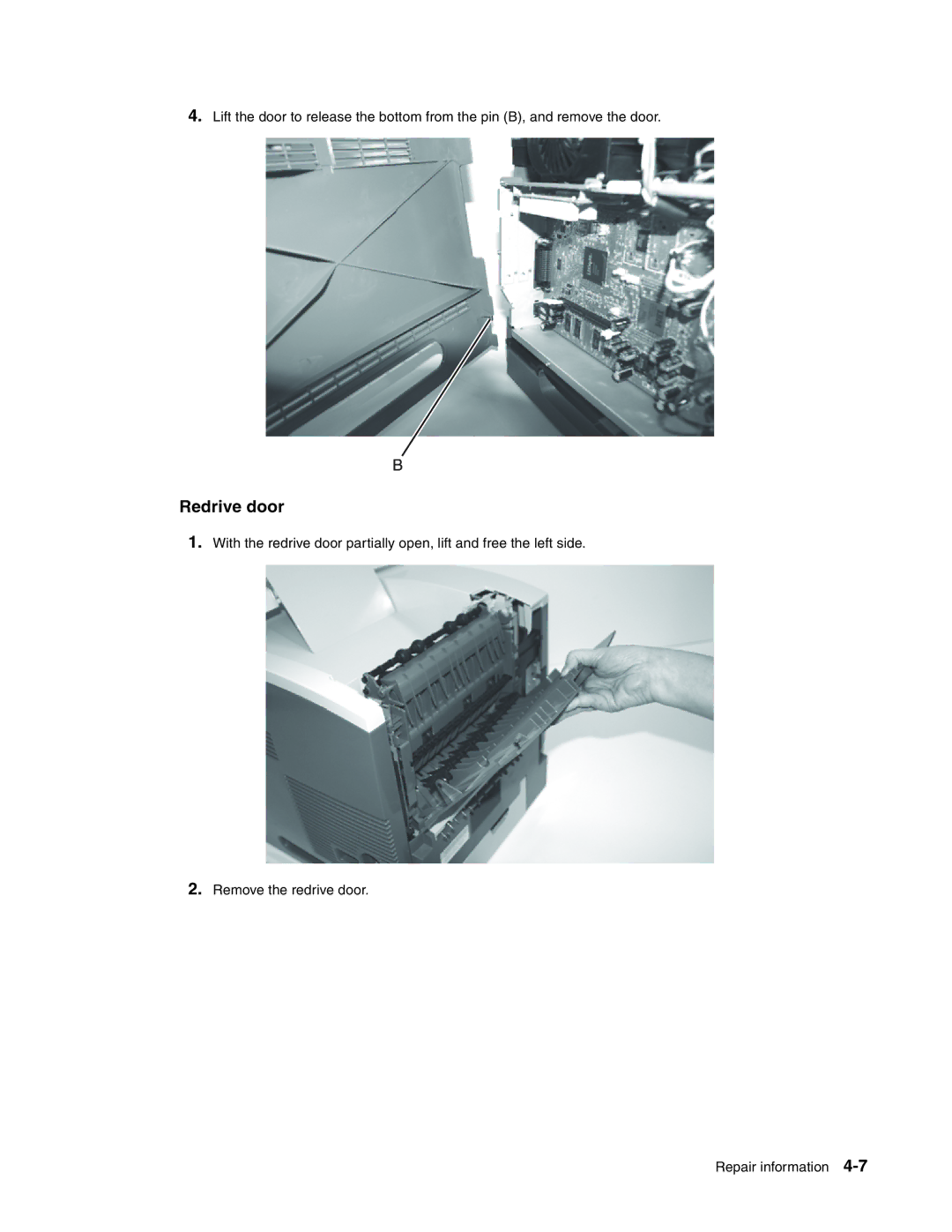 Toshiba e-STUDIO500P manual Redrive door 