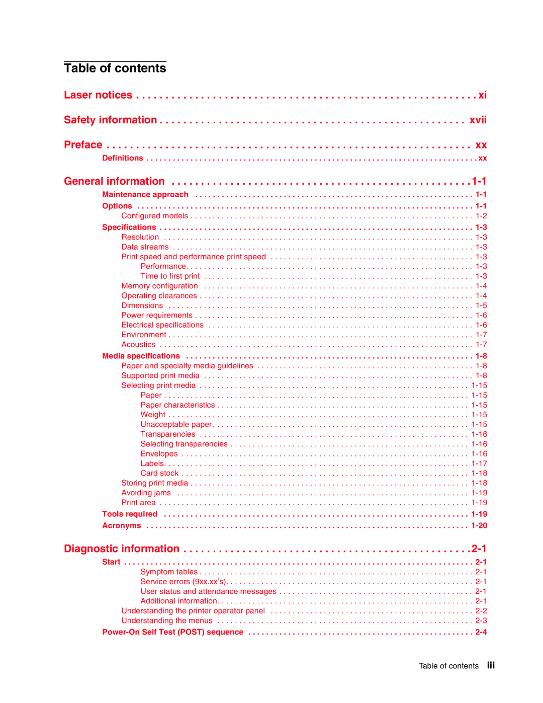 Toshiba e-STUDIO500P manual Table of contents 