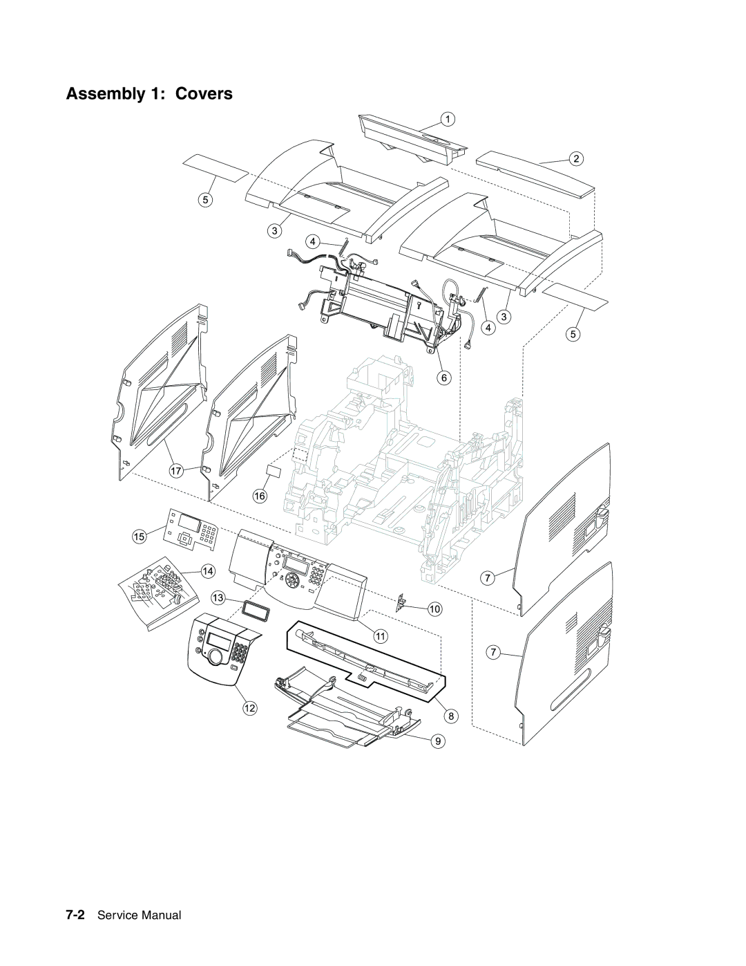 Toshiba e-STUDIO500P manual Assembly 1 Covers 