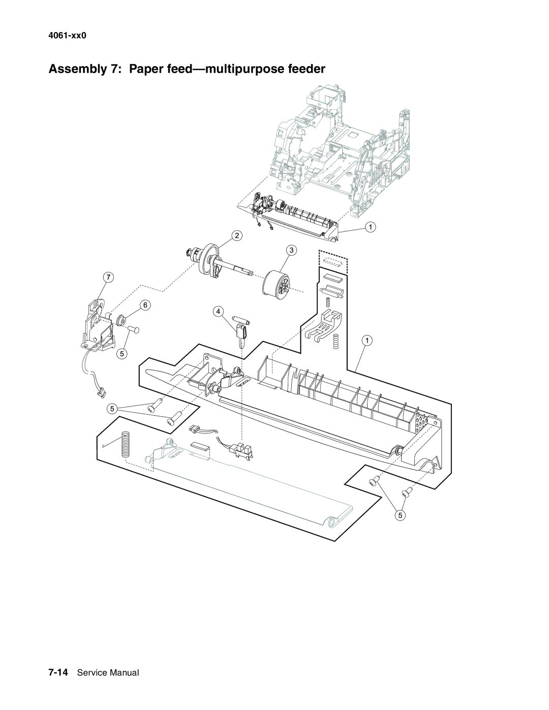 Toshiba e-STUDIO500P manual Assembly 7 Paper feed-multipurpose feeder 