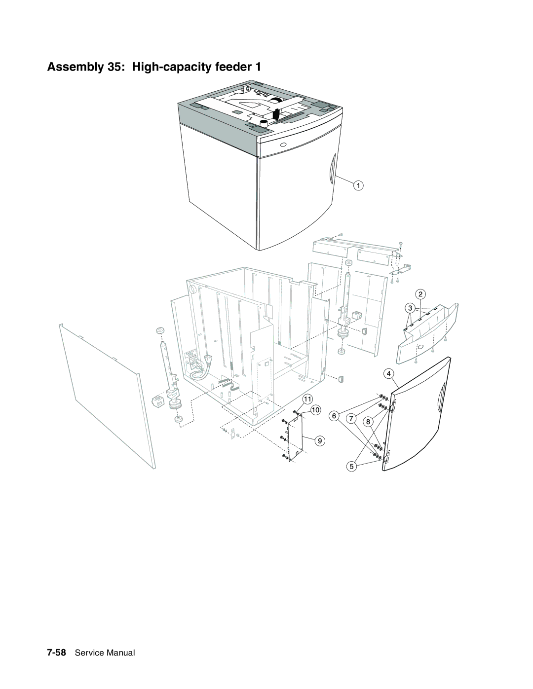 Toshiba e-STUDIO500P manual Assembly 35 High-capacity feeder 