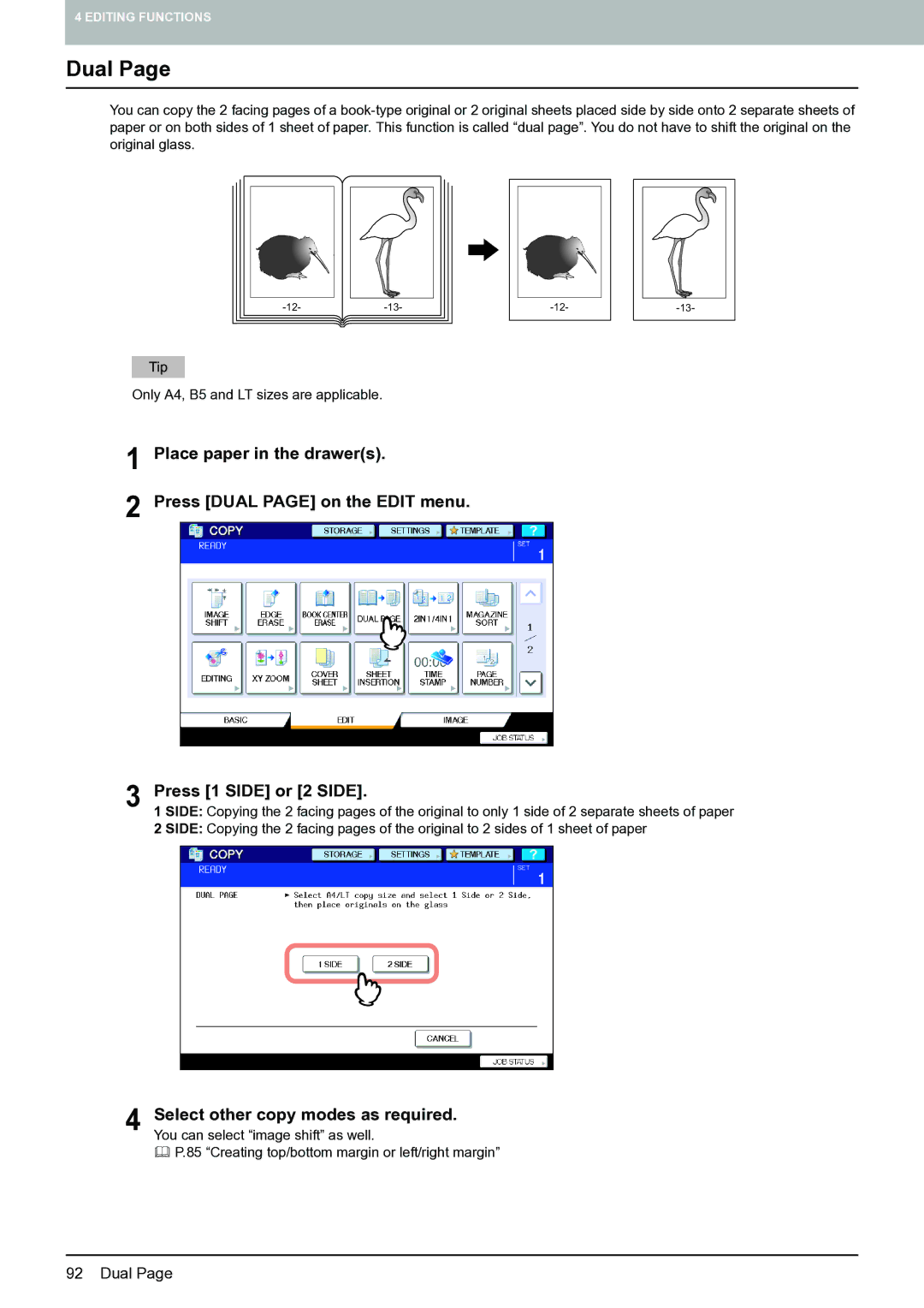 Toshiba E-STUDIO555 manual Dual 