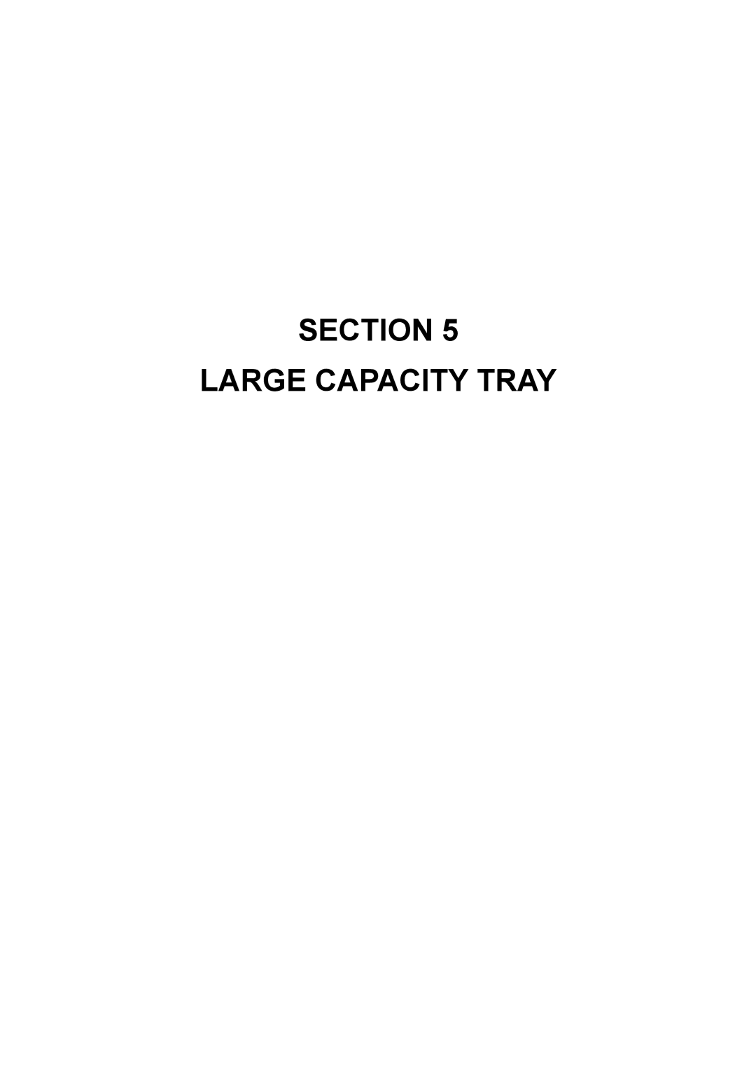 Toshiba E-STUDIO900 manual Section Large Capacity Tray 