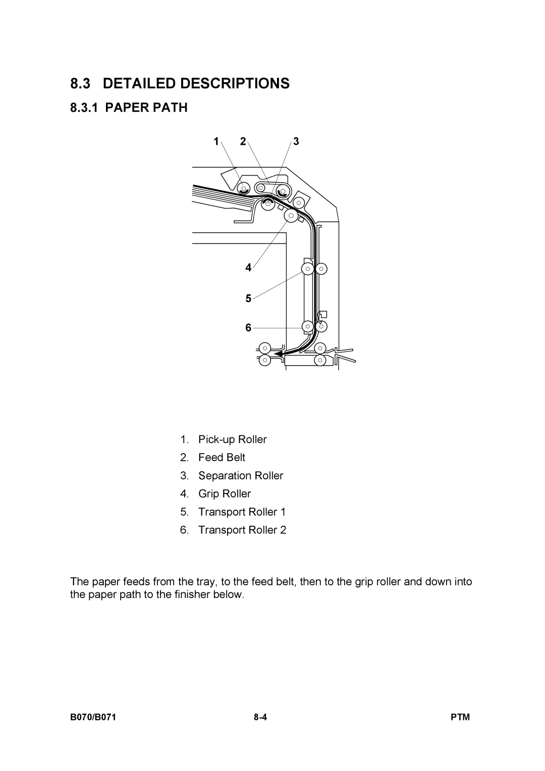 Toshiba E-STUDIO900 manual Detailed Descriptions, Paper Path 