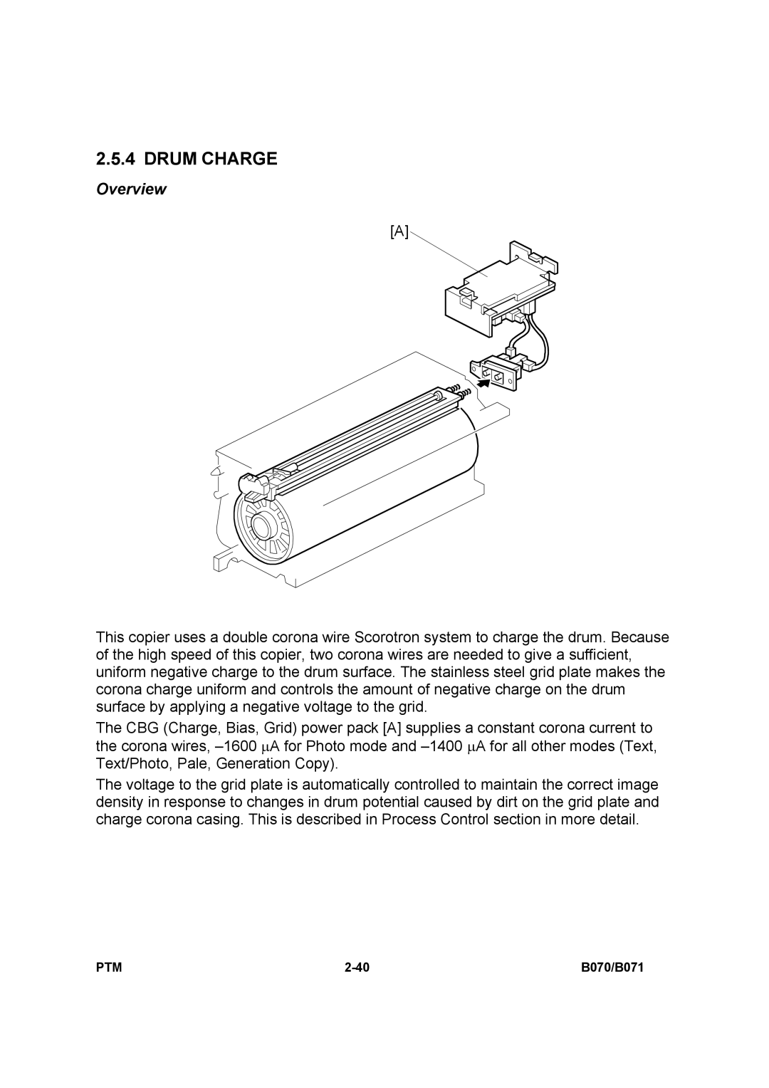 Toshiba E-STUDIO900 manual Drum Charge, Overview 