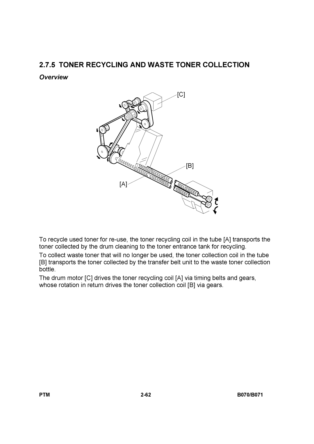 Toshiba E-STUDIO900 manual Toner Recycling and Waste Toner Collection, Overview 