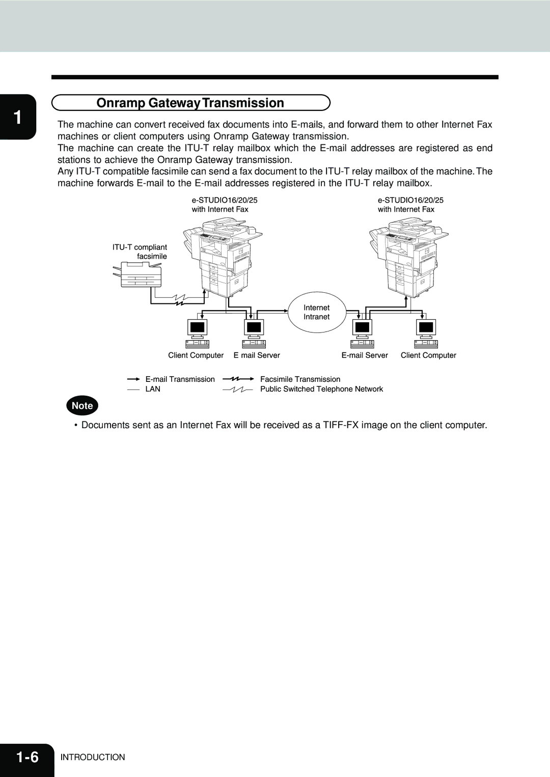 Toshiba E1-17063A manual Onramp Gateway Transmission 