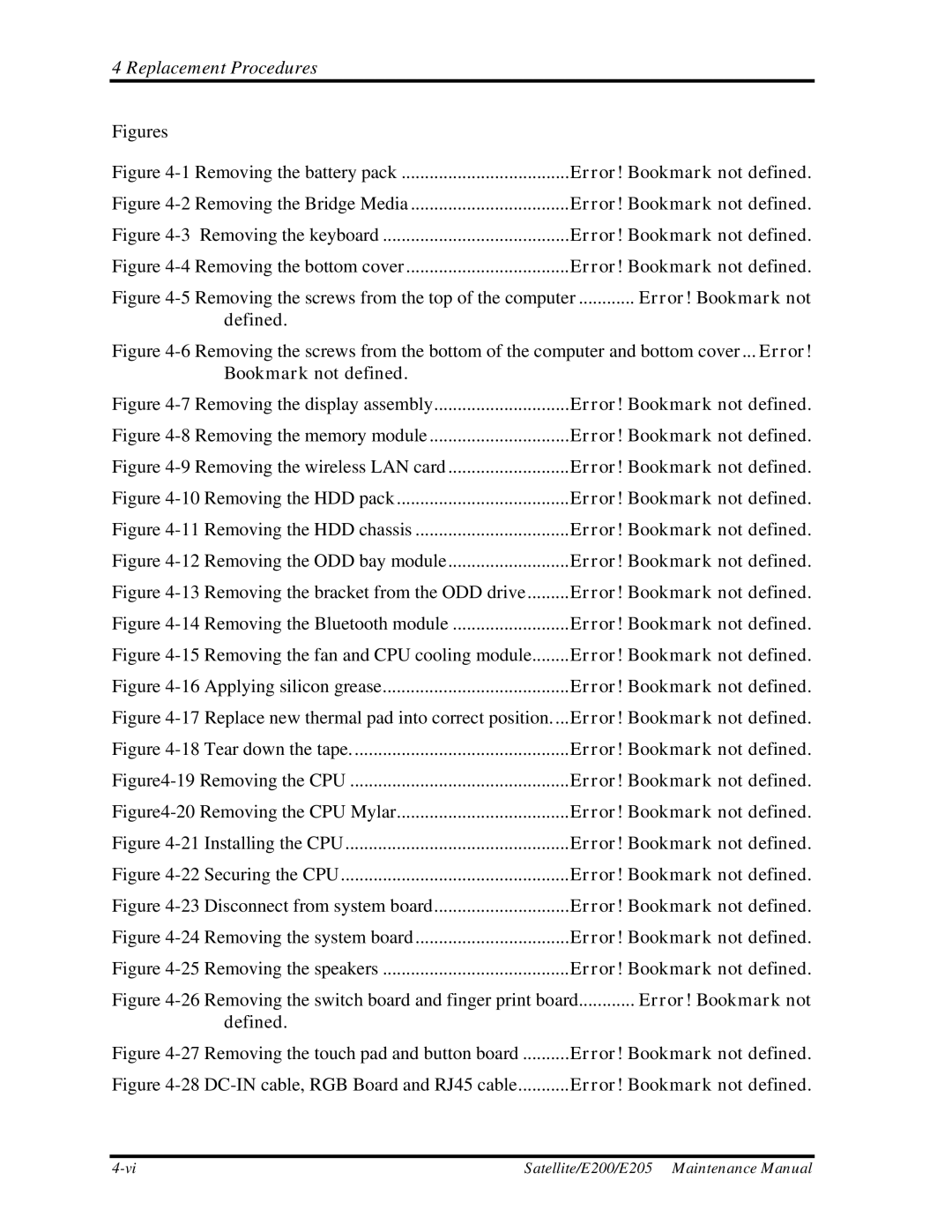 Toshiba E205 manual Figures 