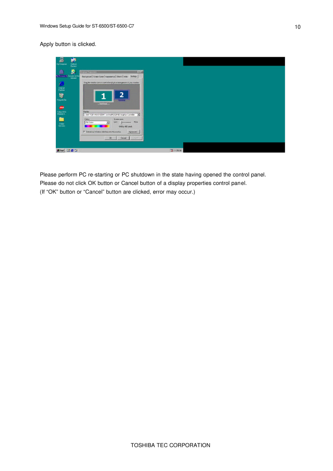 Toshiba E2711 setup guide Toshiba TEC Corporation 