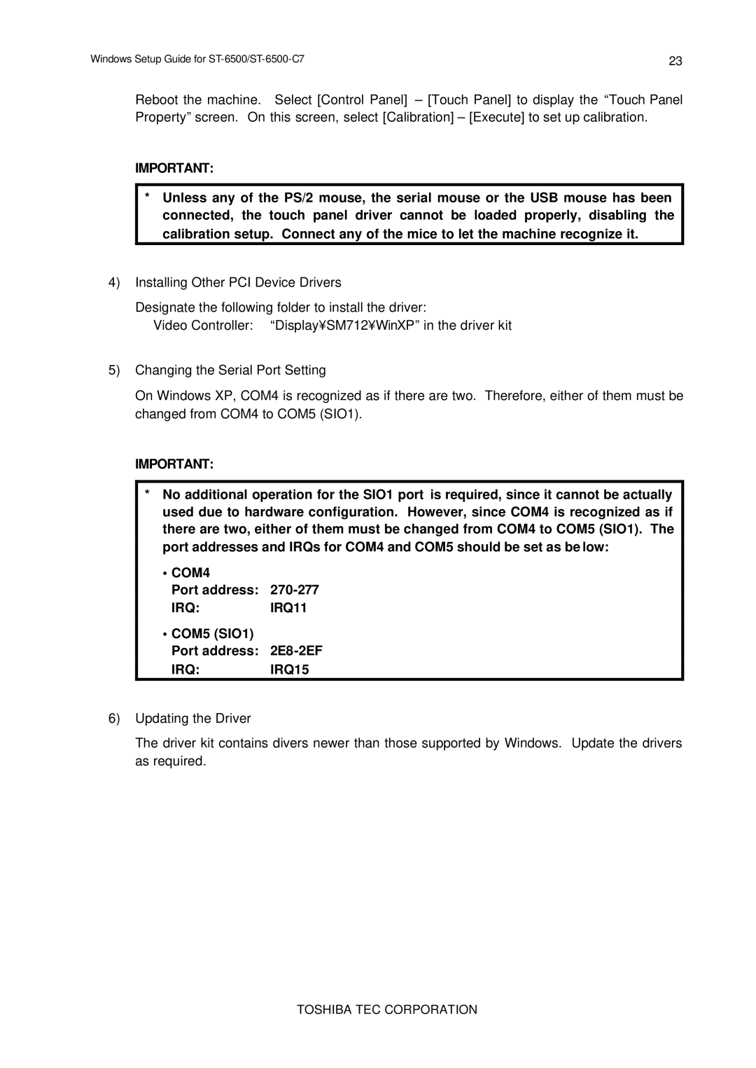 Toshiba E2711 setup guide IRQIRQ11 