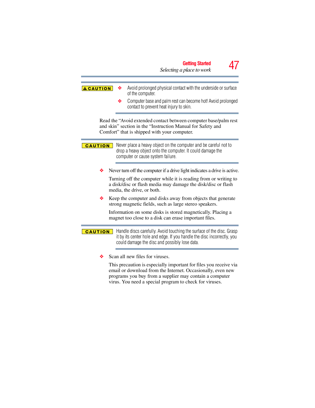 Toshiba E300 manual Getting Started 