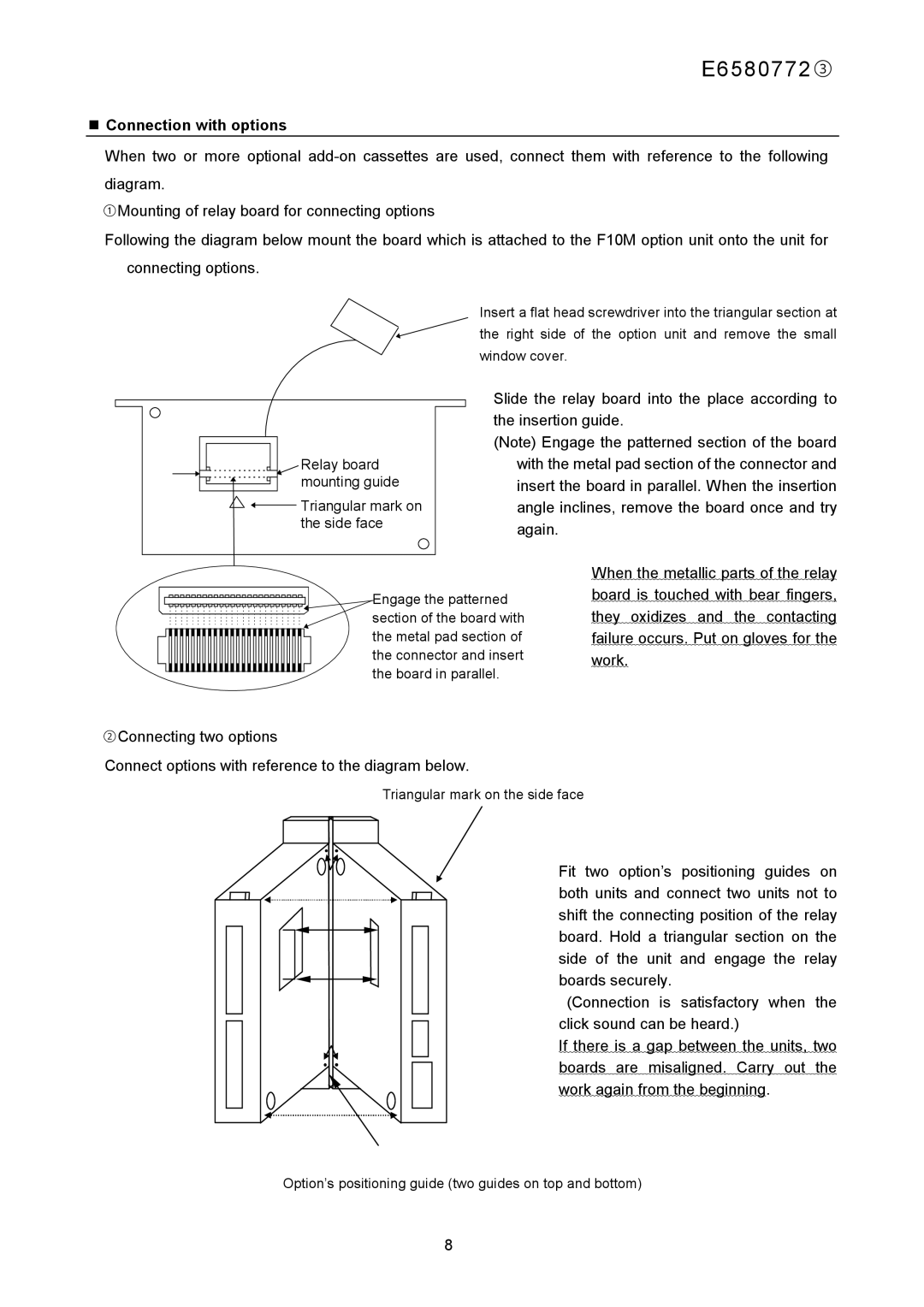 Toshiba E6580772 instruction manual „ Connection with options 