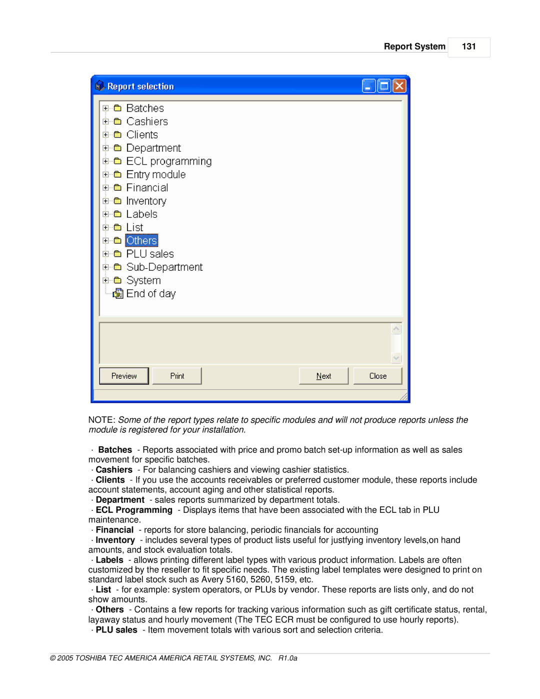 Toshiba Electric Keyboard owner manual Report System 131 