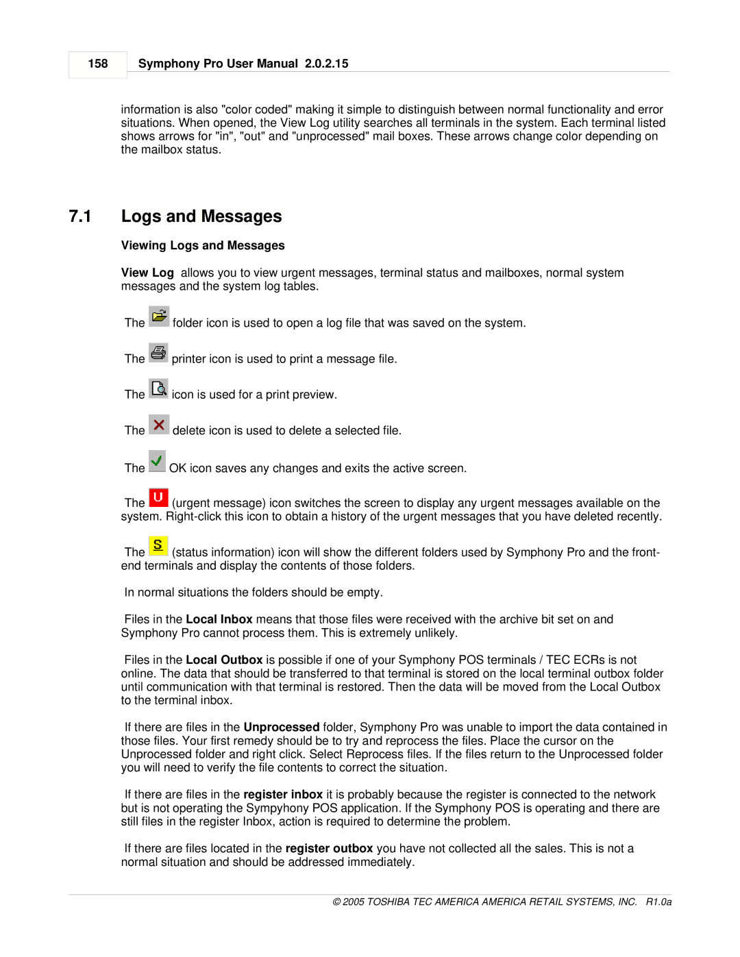 Toshiba Electric Keyboard owner manual Viewing Logs and Messages 