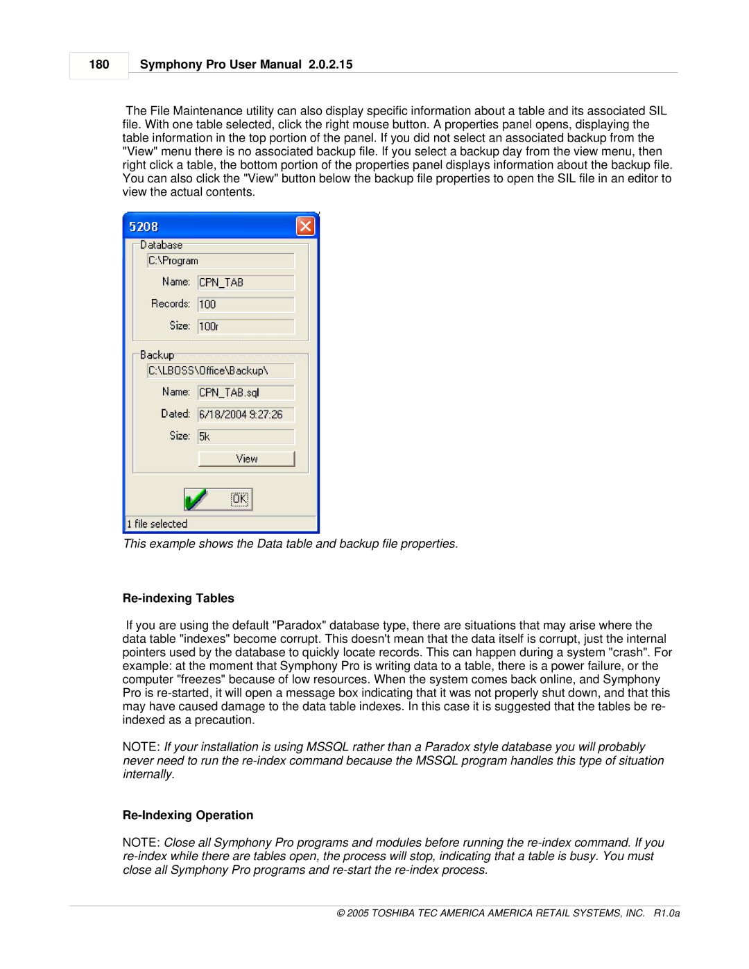 Toshiba Electric Keyboard owner manual 180, Re-indexing Tables, Re-Indexing Operation 