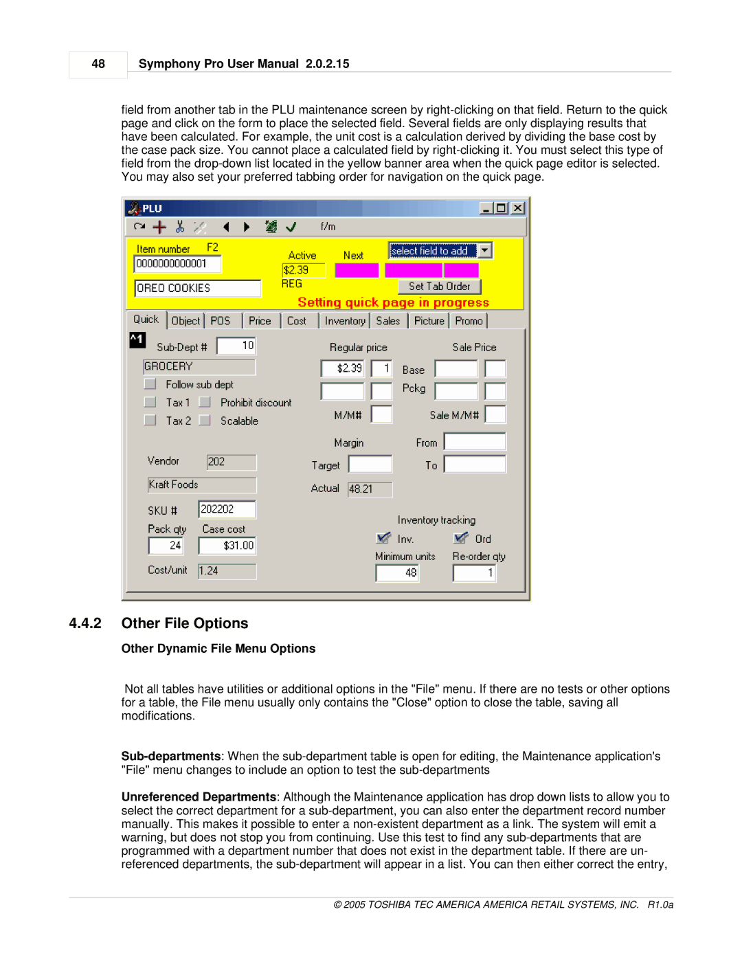 Toshiba Electric Keyboard owner manual Other File Options, Other Dynamic File Menu Options 