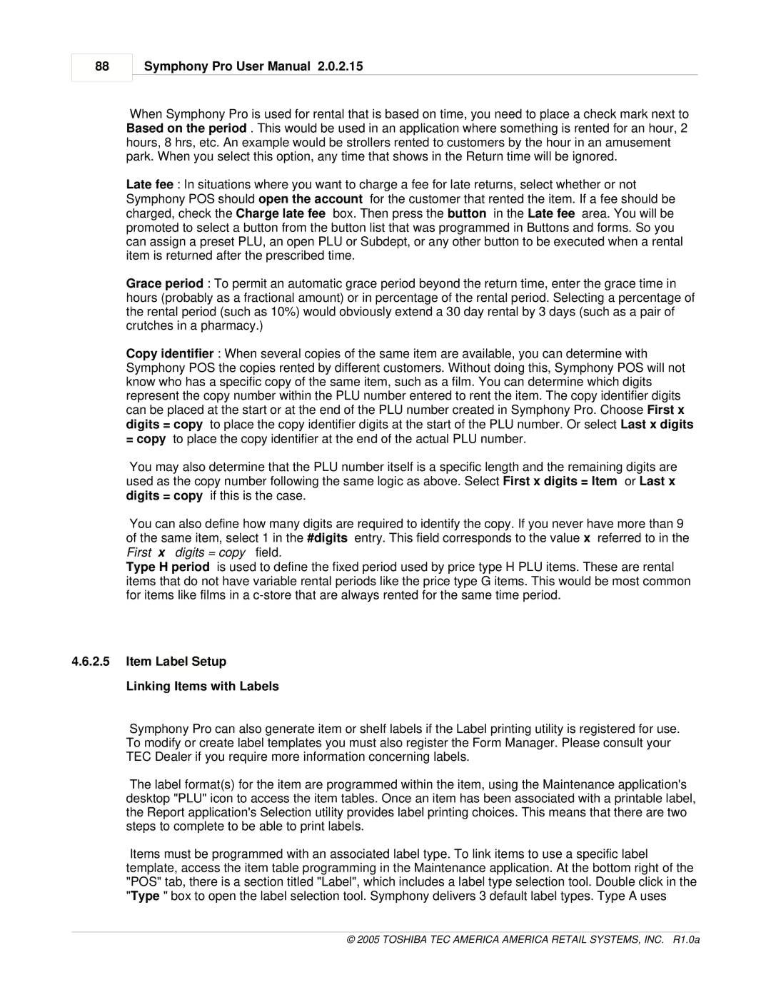 Toshiba Electric Keyboard owner manual Item Label Setup Linking Items with Labels 