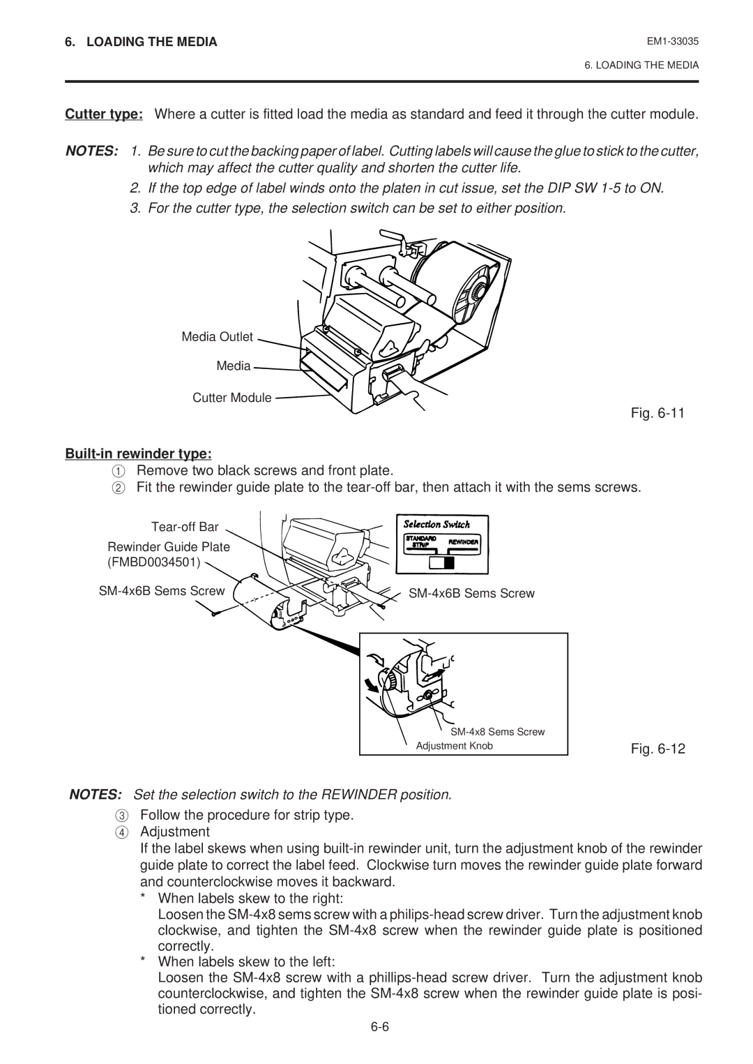 Toshiba B-570-QQ SERIES, EM1-33035E owner manual Built-in rewinder type 