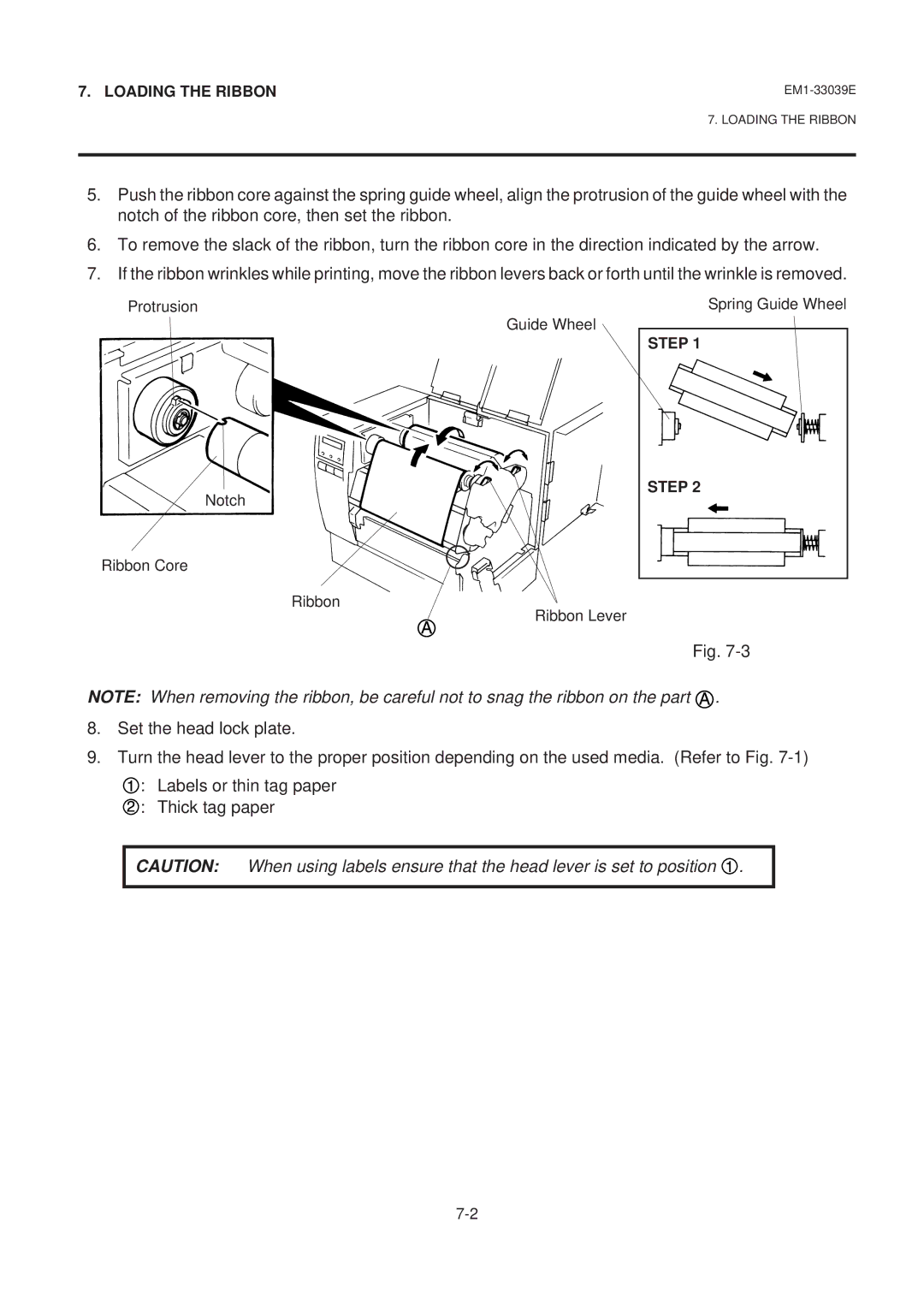 Toshiba EM1-33039EE, B-870 SERIES owner manual Step 