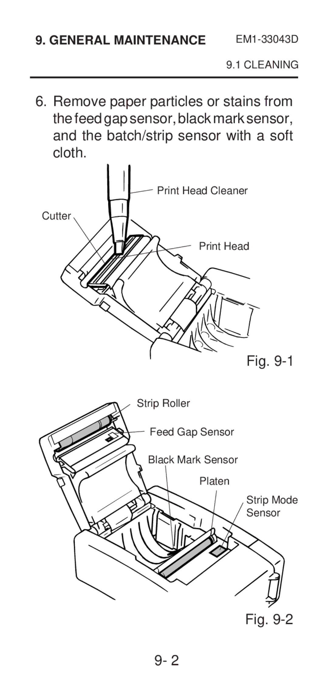 Toshiba EM1-33043D, EM1-33043A, B-210 SERIES owner manual General Maintenance 