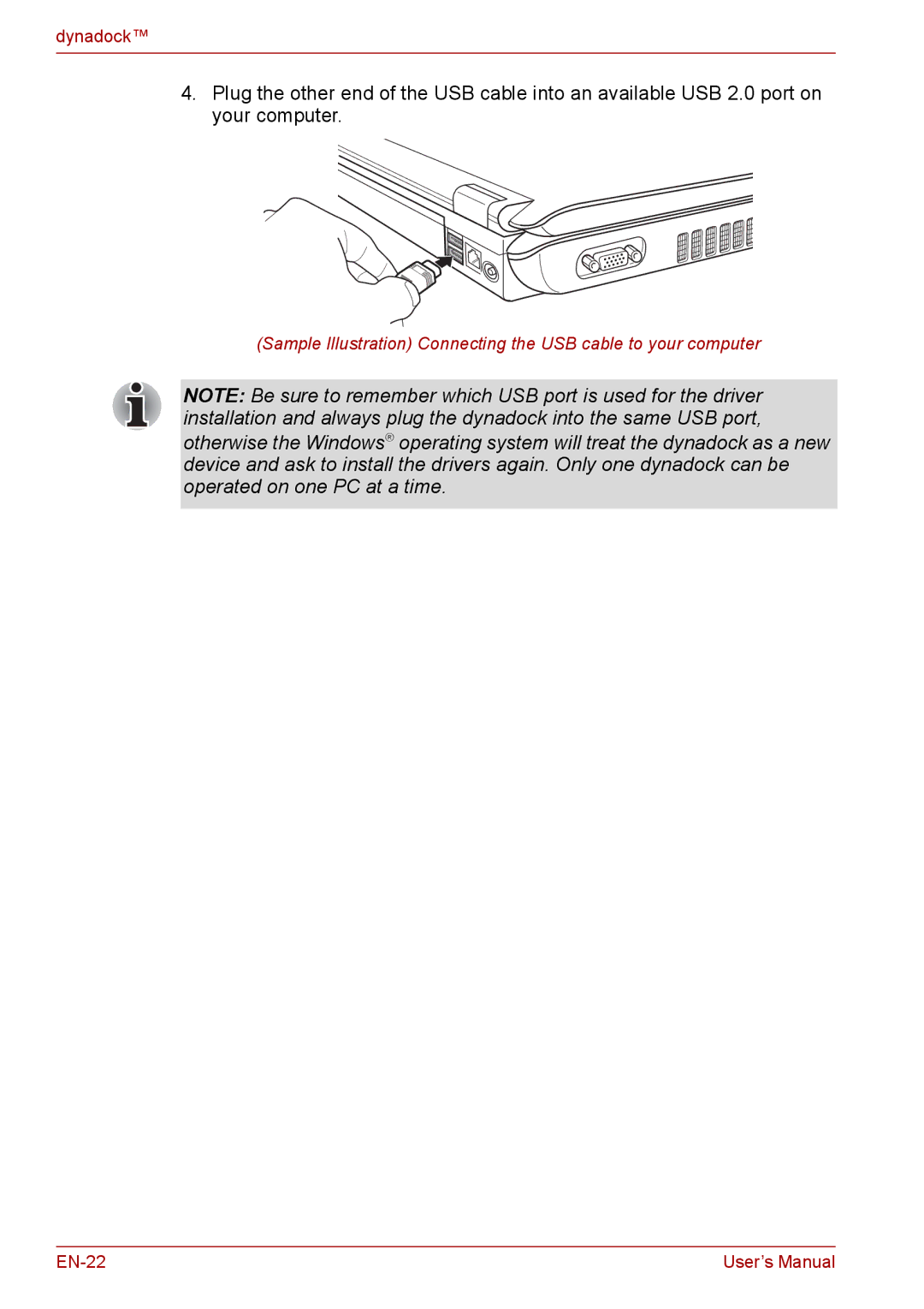 Toshiba user manual EN-22 User’s Manual 