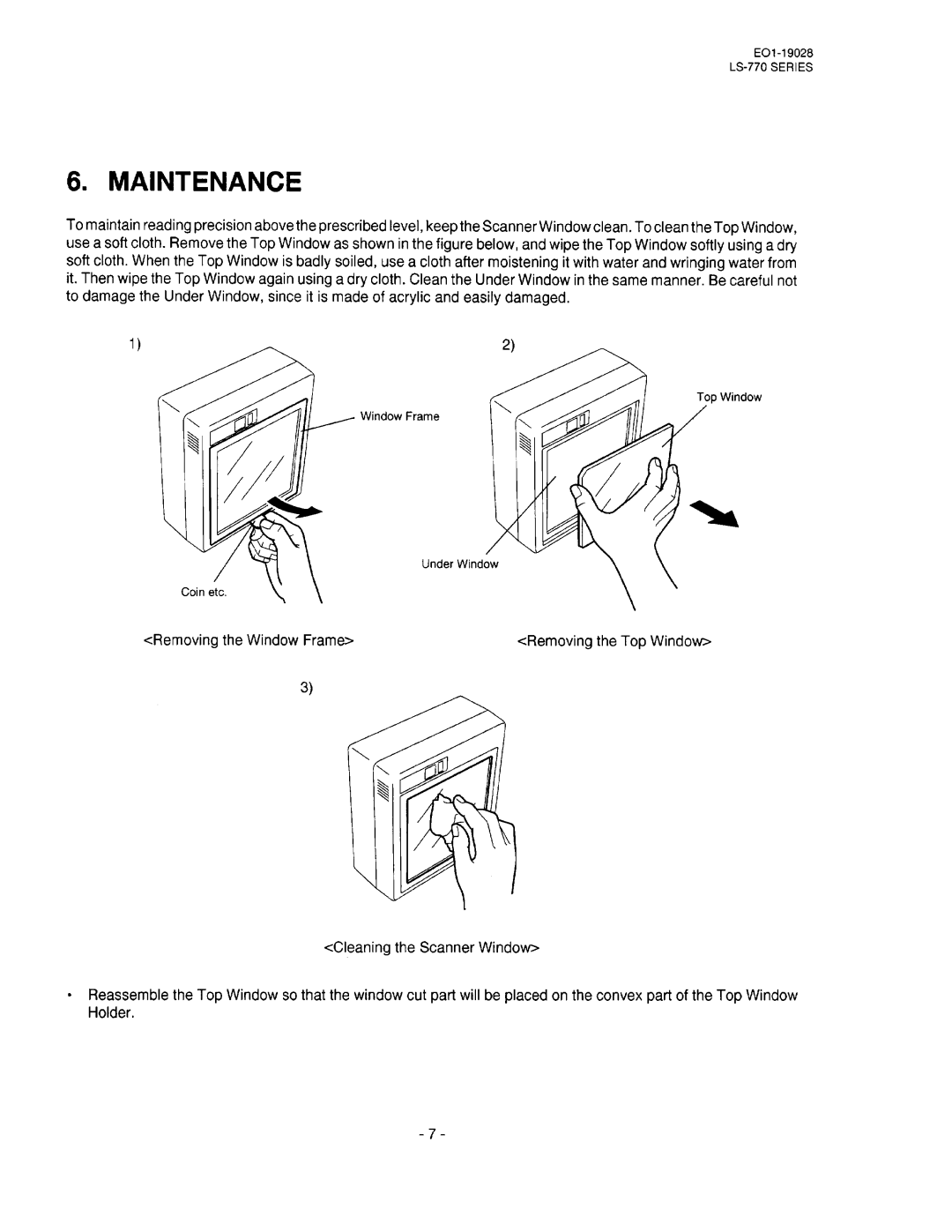 Toshiba LS-770 SERIES, EO1-19028B manual 