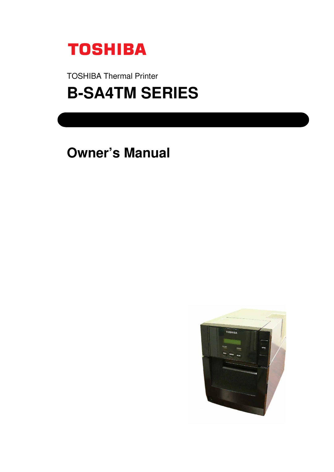 Toshiba B-SA4TM SERIES, EO1-33047 owner manual SA4TM Series 