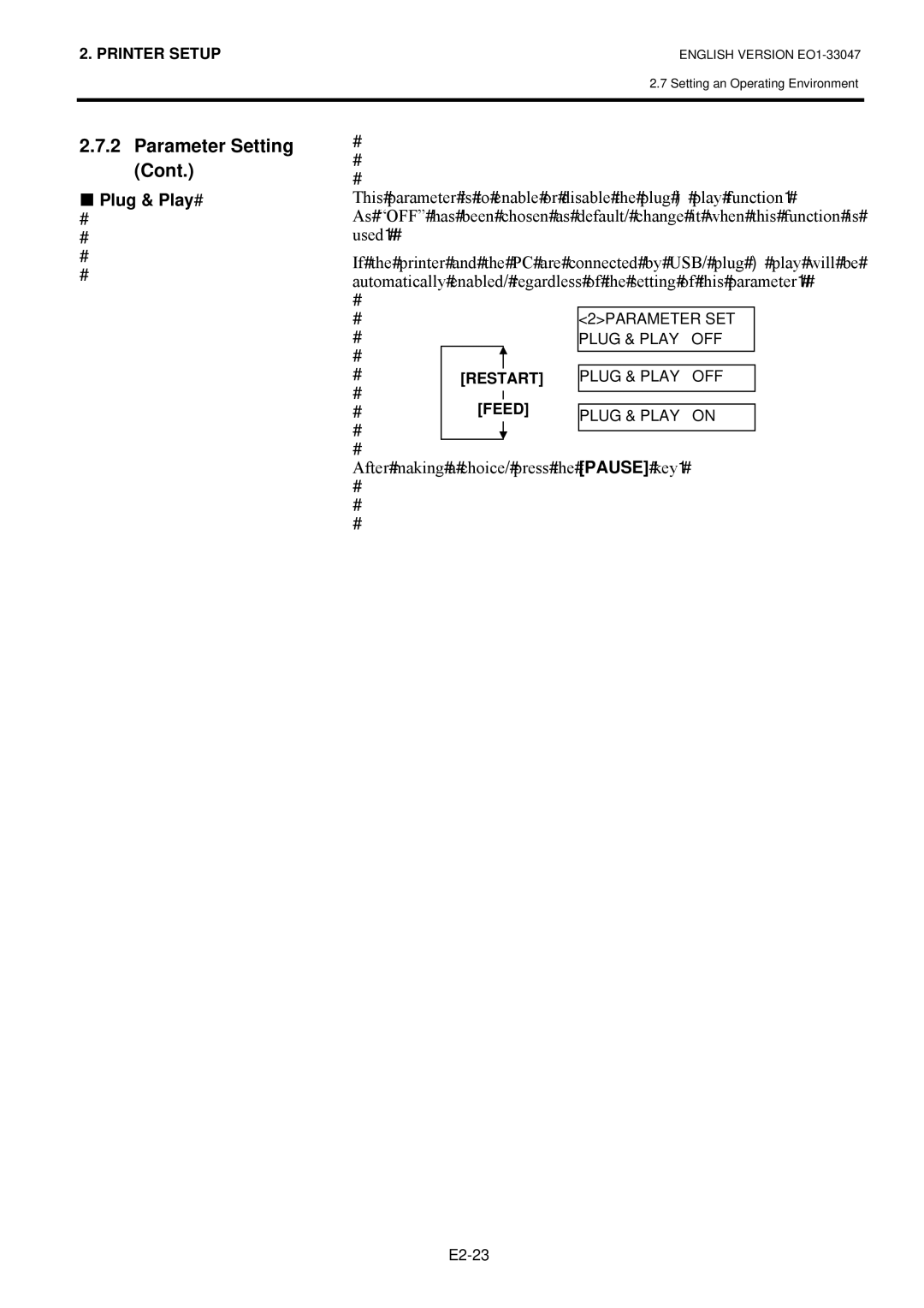 Toshiba EO1-33047, B-SA4TM SERIES owner manual „ Plug & Play# 