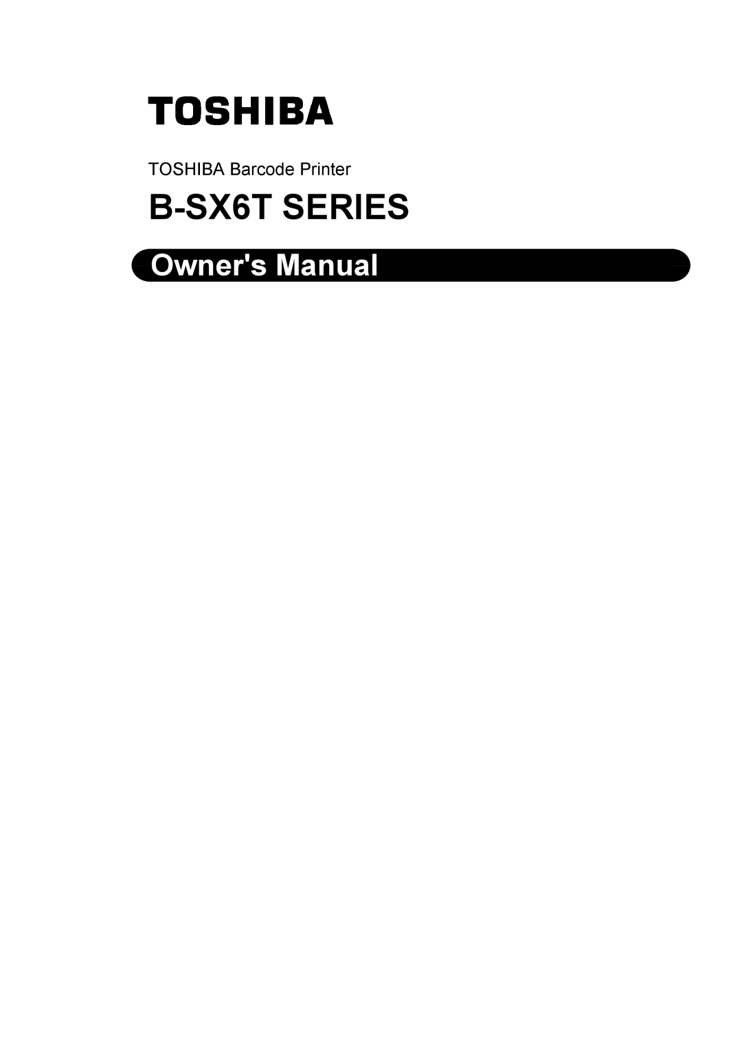 Toshiba B-SX6T Series, EO1-33056D owner manual 