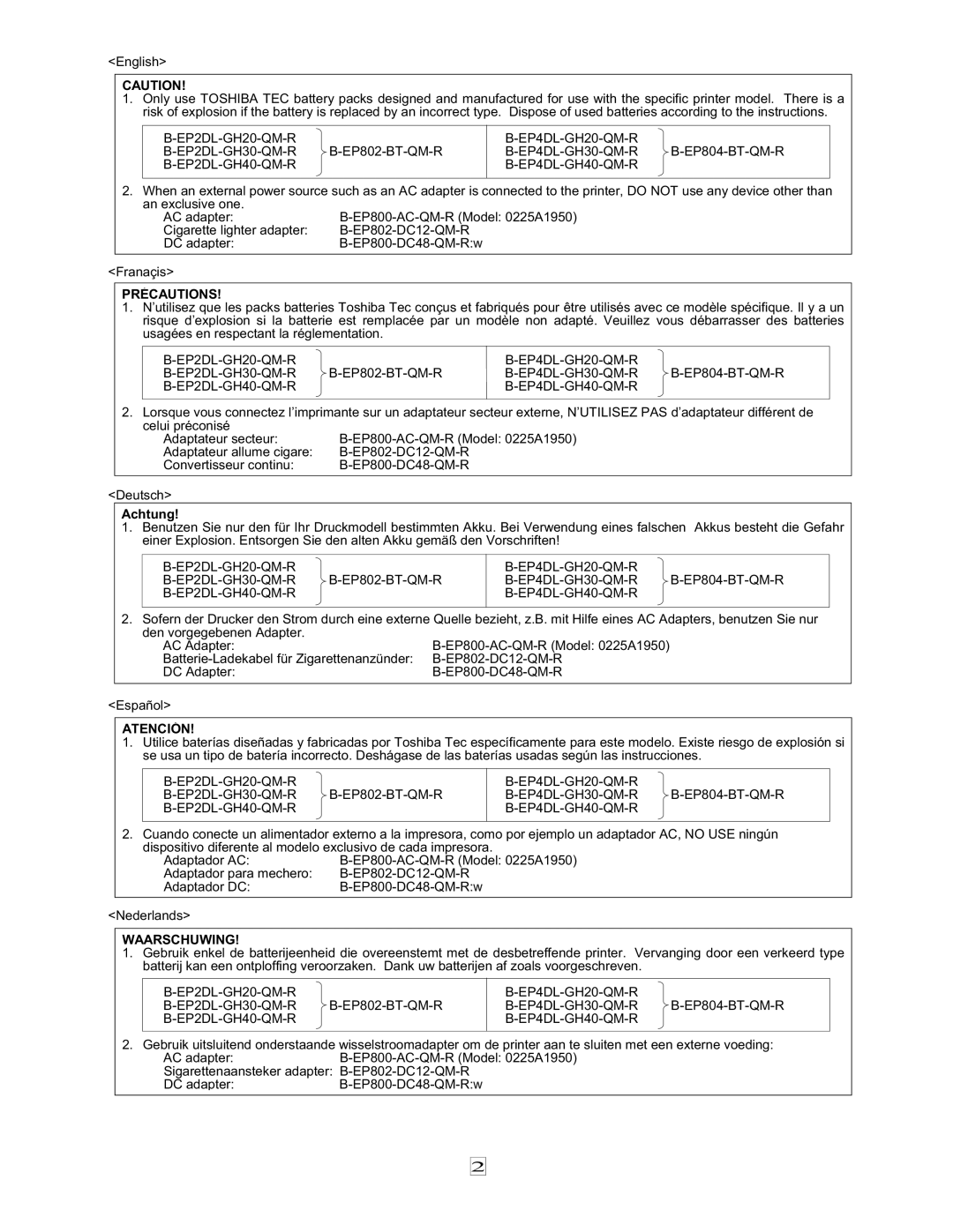 Toshiba 7FM03281000, EO1-33079 owner manual Précautions 