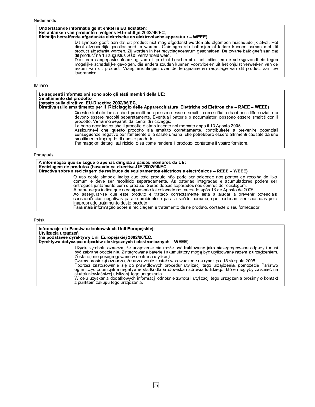 Toshiba EO1-33079, 7FM03281000 owner manual Nederlands 