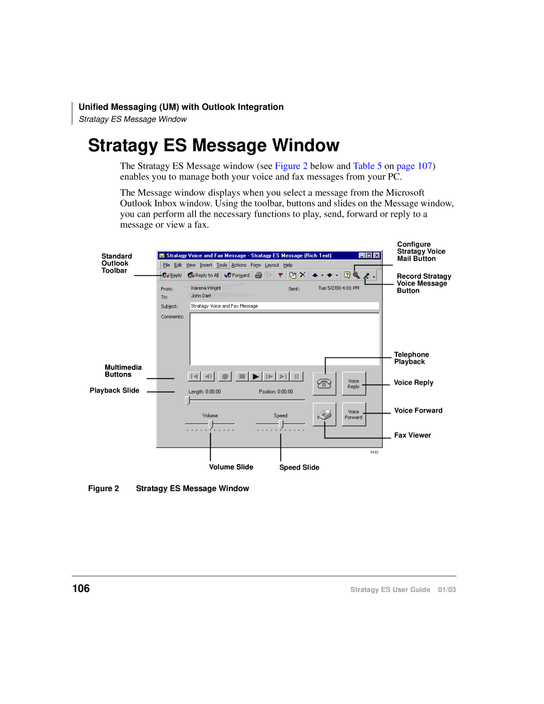 Toshiba ES4, ES96R, ES80 manual Stratagy ES Message Window, 106 