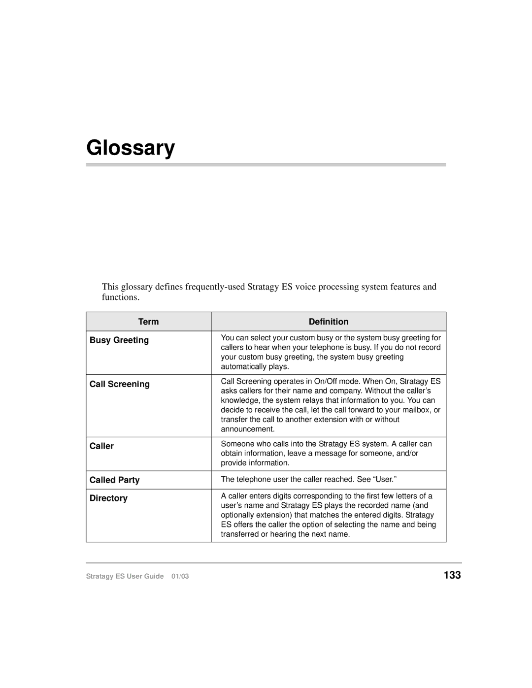 Toshiba ES4, ES96R, ES80 manual Glossary, 133 